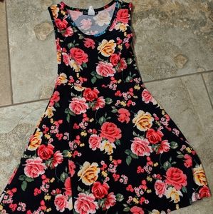 Navy Floral Dress